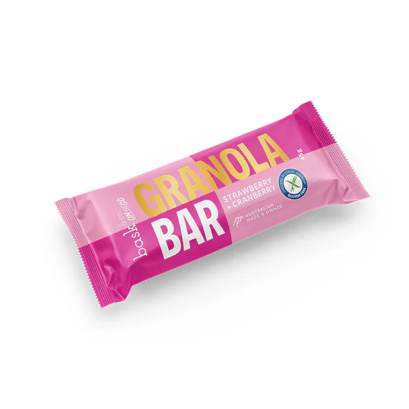 Bask and Co - Strawberry & Cranberry Granola Bars 45g