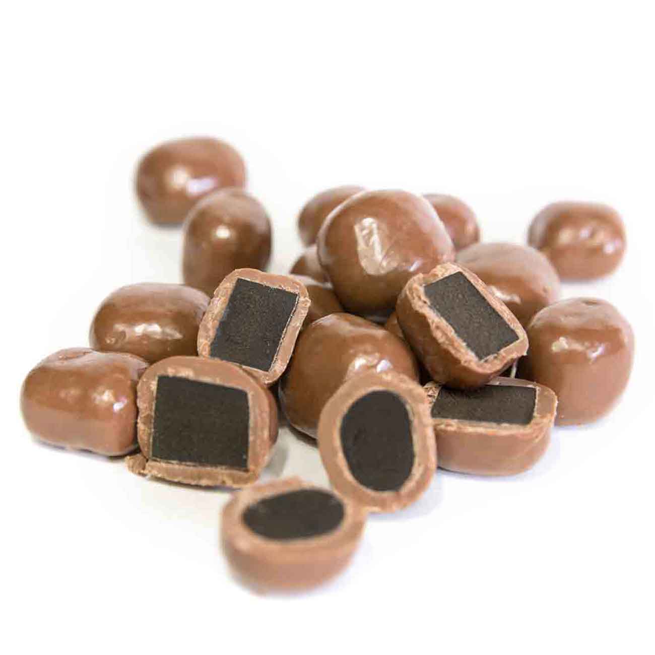 Choc Licorice (milk) 1kg
