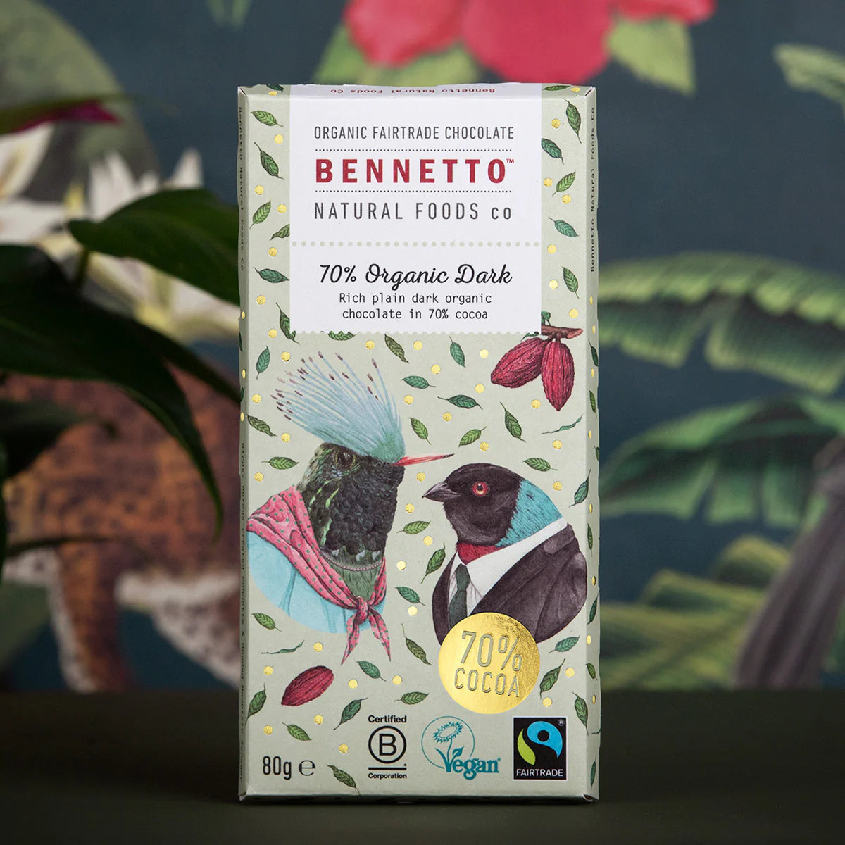 Bennetto Natural Foods - 70% Organic Dark 80g