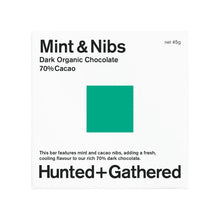 Hunted+Gathered - Mint & Nibs 70% Chocolate 45g