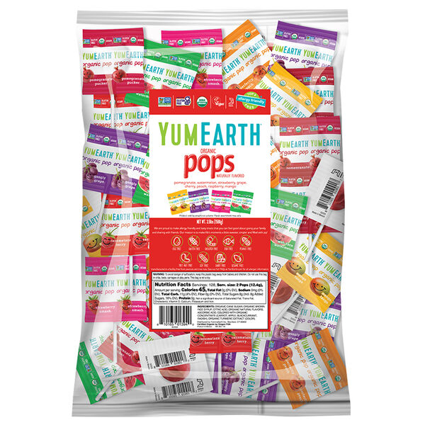 Yum Earth - Assorted lollipops refill bag 250pcs 850g