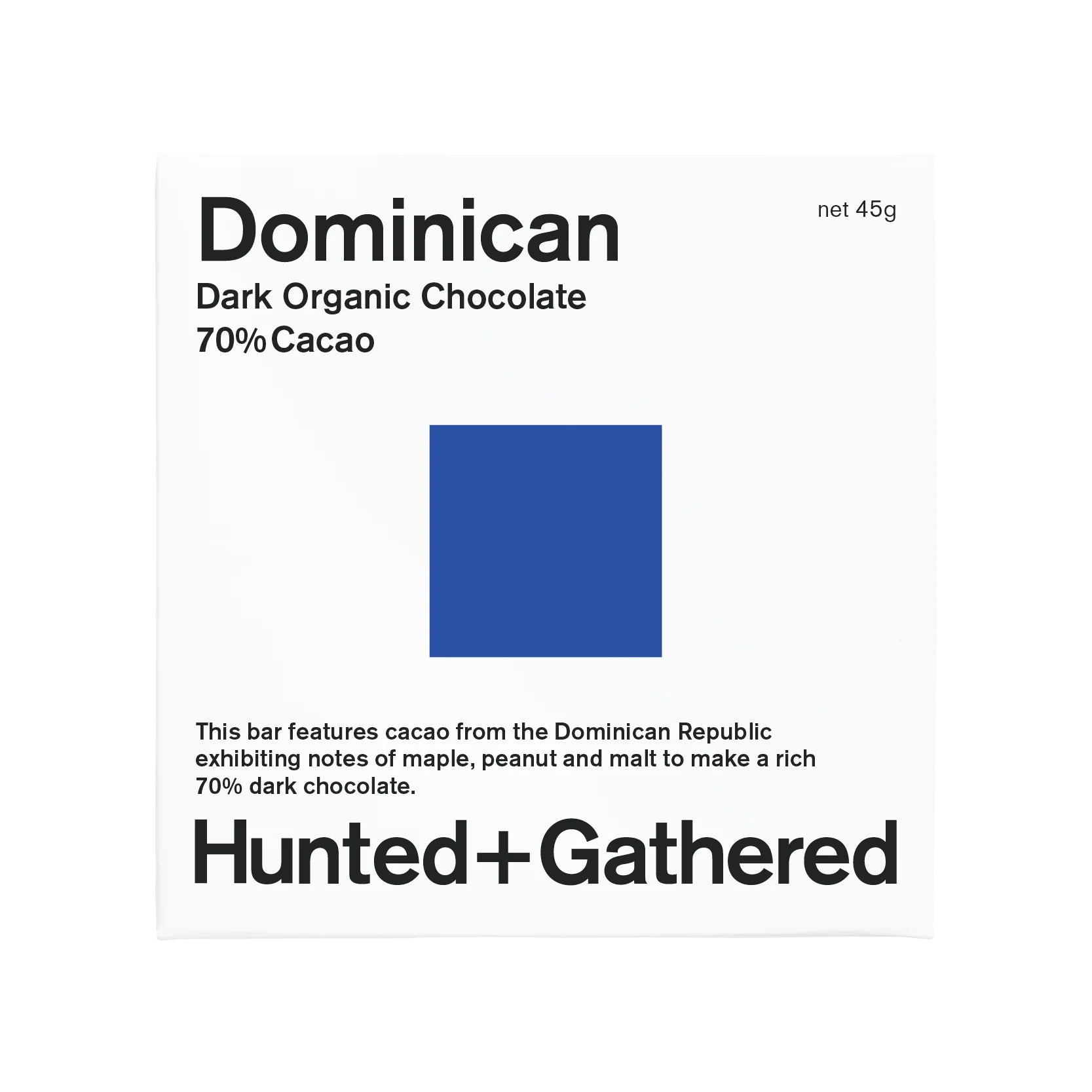 Hunted+Gathered - Dominican dark chocolate 45g