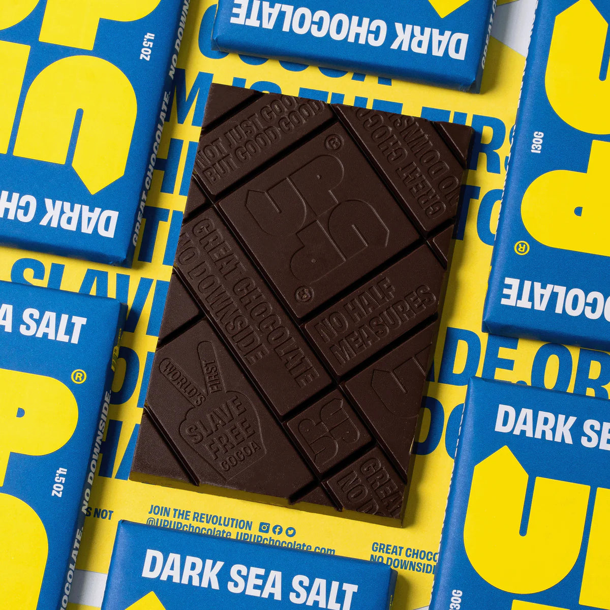 Up-up - Chocolate Dark Sea Salt Chocolate Bar 130g