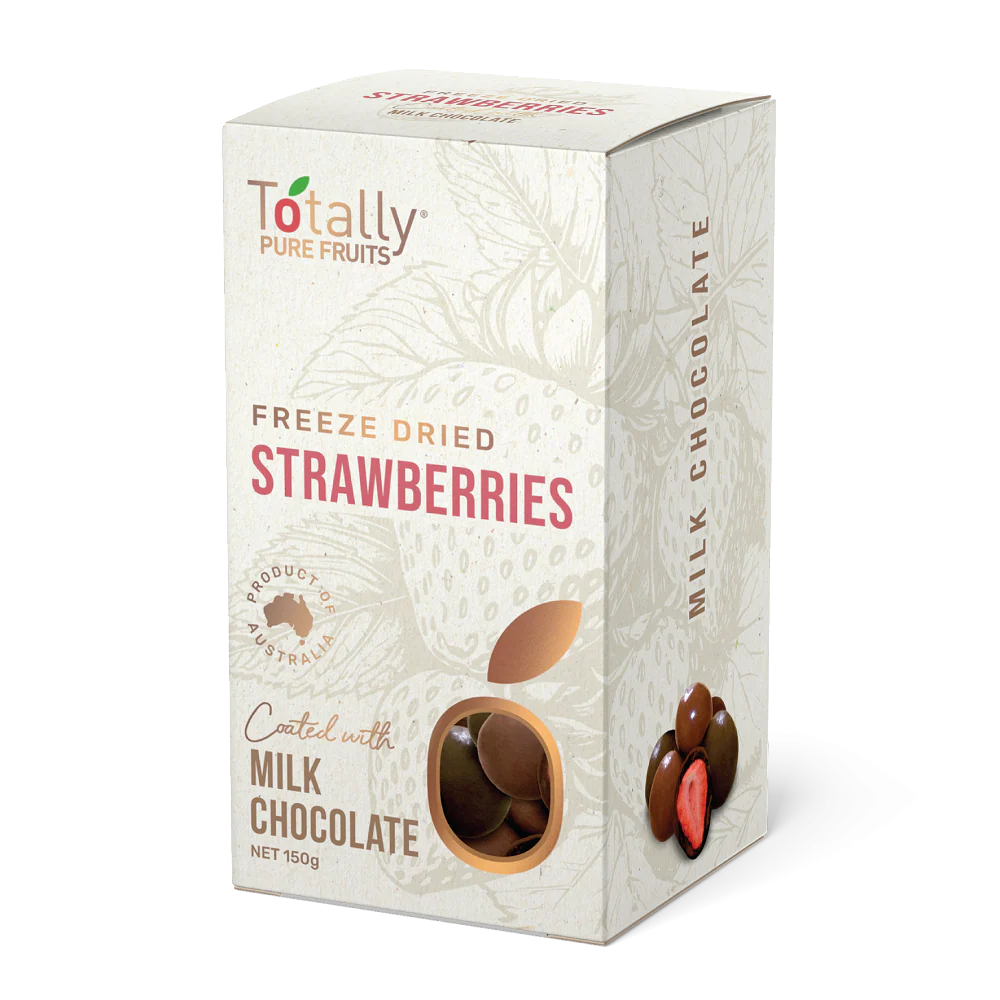 Totally Pure Fruit - Snap Strawberry & Milk Chocolate 100g