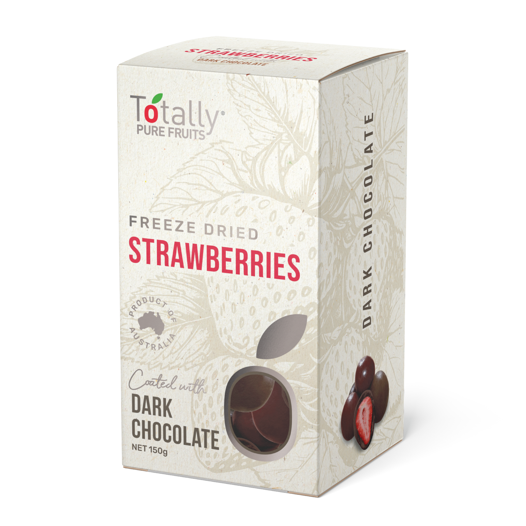 Totally Pure Fruit - Snap Strawberries & Dark Chocolate 100g