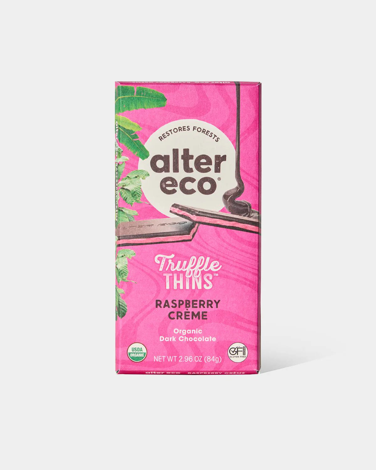 Alter Eco - Truffle Thins Raspberry Creme Dark Chocolate 84g