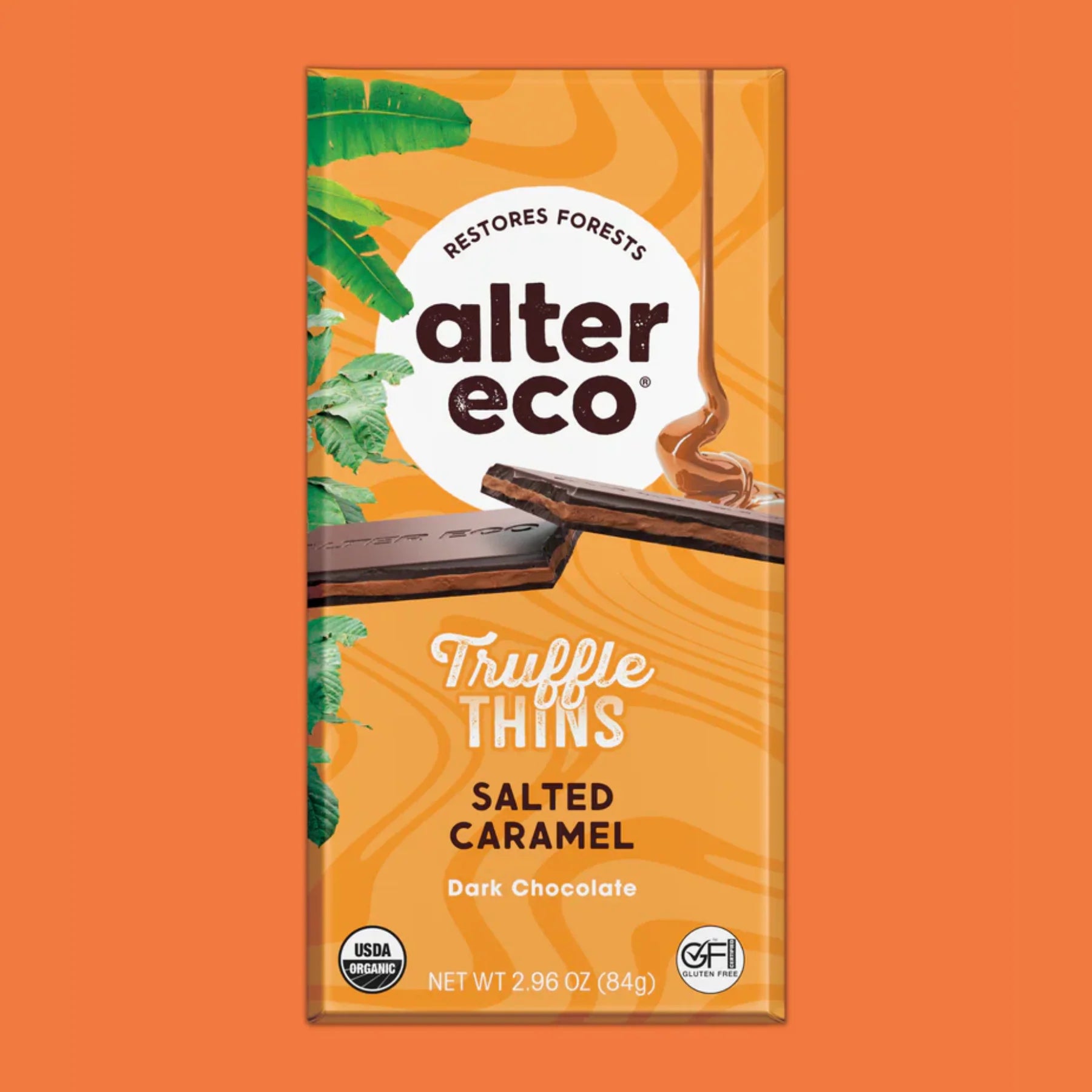 Alter Eco - Truffle Thins Salted Caramel 84g