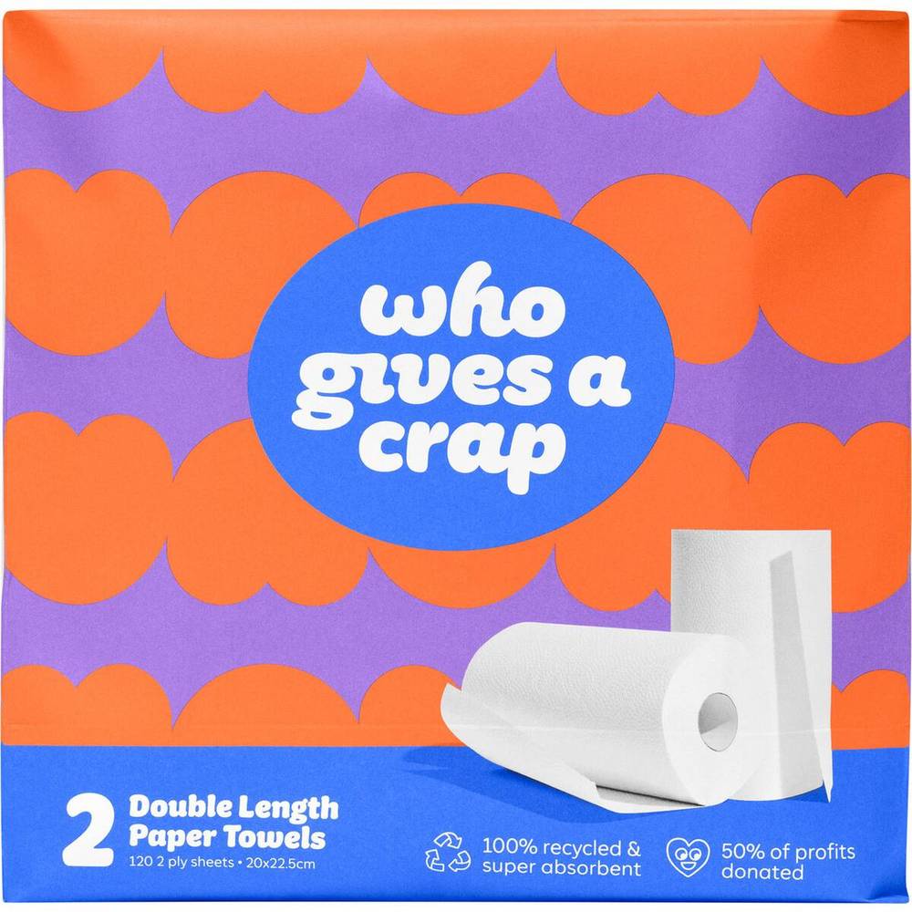Who Gives A Crap - Twin Pack Paper Towel 2x120sheets