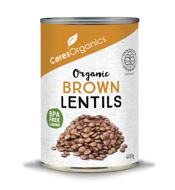 Ceres - Can Organic Brown Lentils 400g