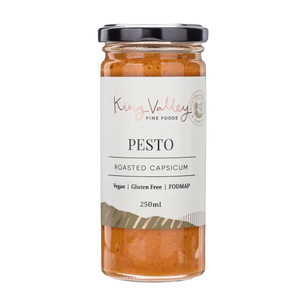 King Valley Fine Foods - Pesto Roasted Capsicum Vegan Gf 250ml