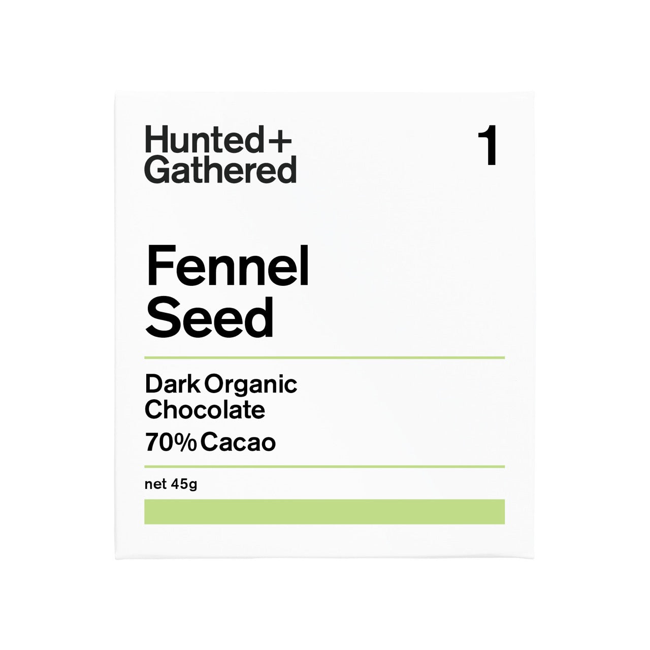 Hunted+Gathered - Fennel Seed 70% Chocolate 45g