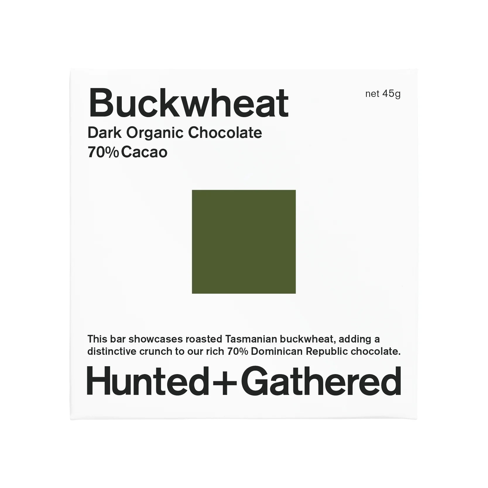 Hunted+Gathered - Roasted Buckwheat Dark Choc 70%