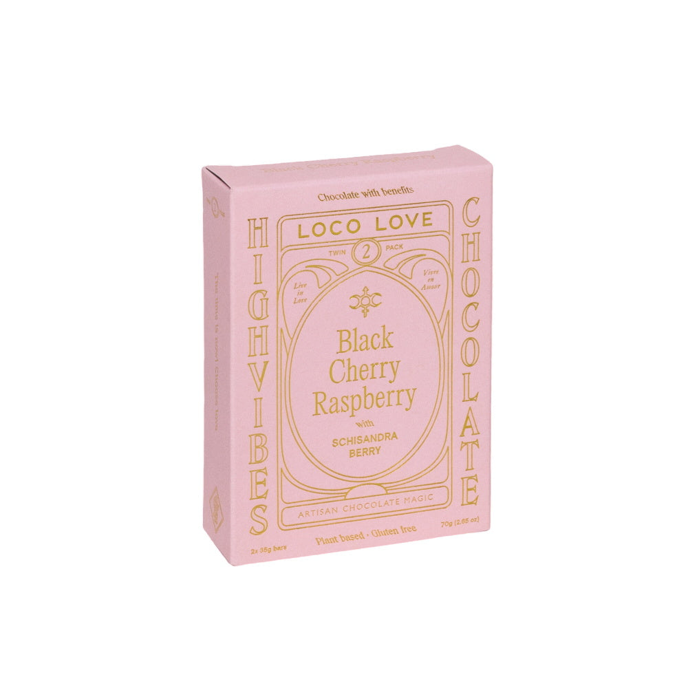 Loco Love - Twin Pack Black Cherry & Raspberry Ganache 70g