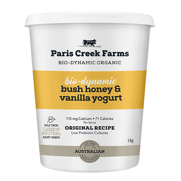 Paris Creek - Biodynamic Bush Honey and Vanilla Yoghurt 1kg