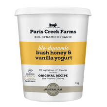 Paris Creek - Biodynamic Bush Honey and Vanilla Yoghurt 1kg