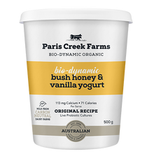 Paris Creek - Bio-Dynamic Bush Honey & Vanilla Yoghurt 500g