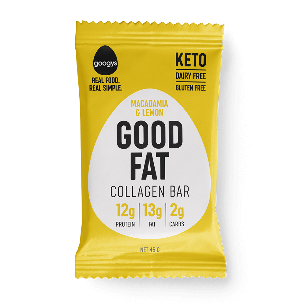 Googys Good Fat - Collagen Bar Macadamia & Lemon 45g
