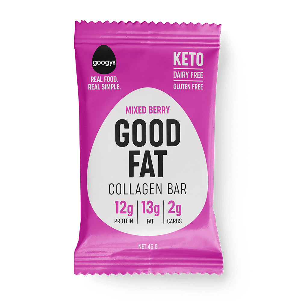 Googys Good Fat - Collagen Bar Mixed Berry 45g