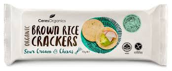Ceres - Brown Rice Cracker Sour Cream & Chives 115g