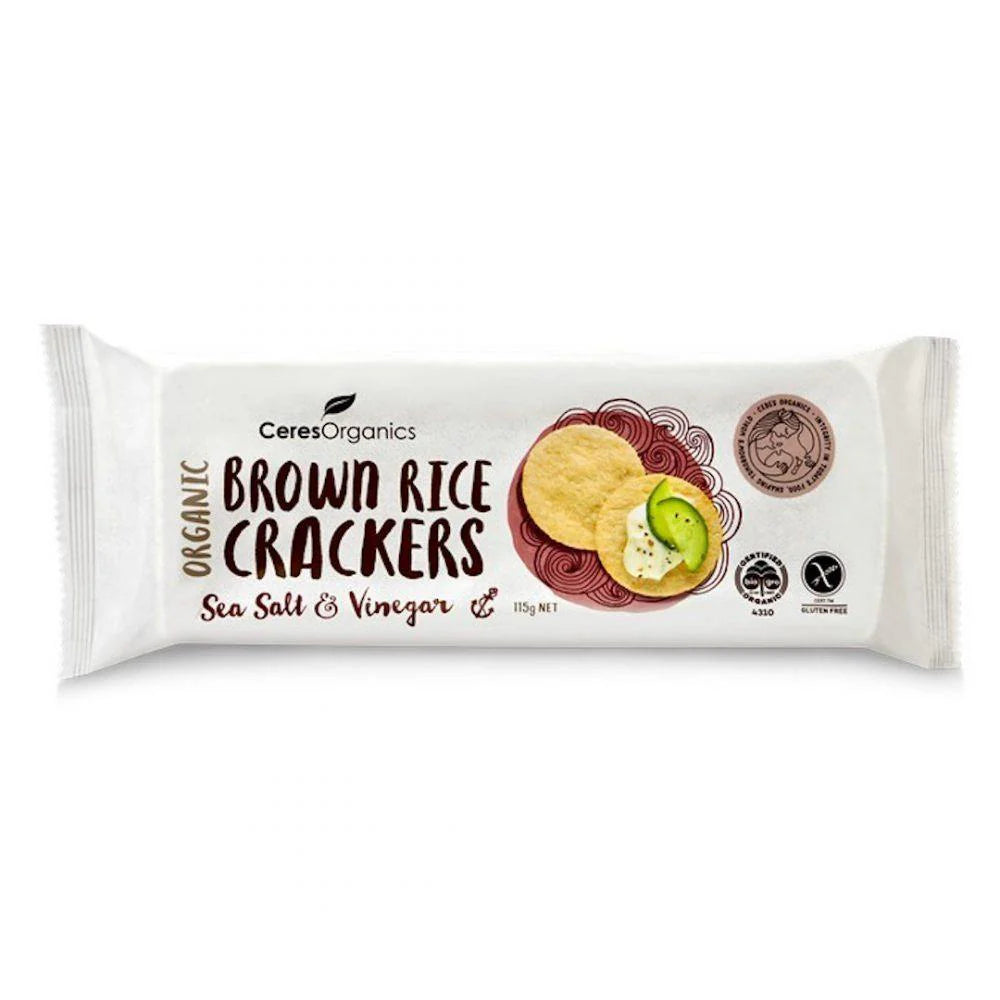 Ceres - Brown Rice Crackers Sea Salt And Vinegar 115g