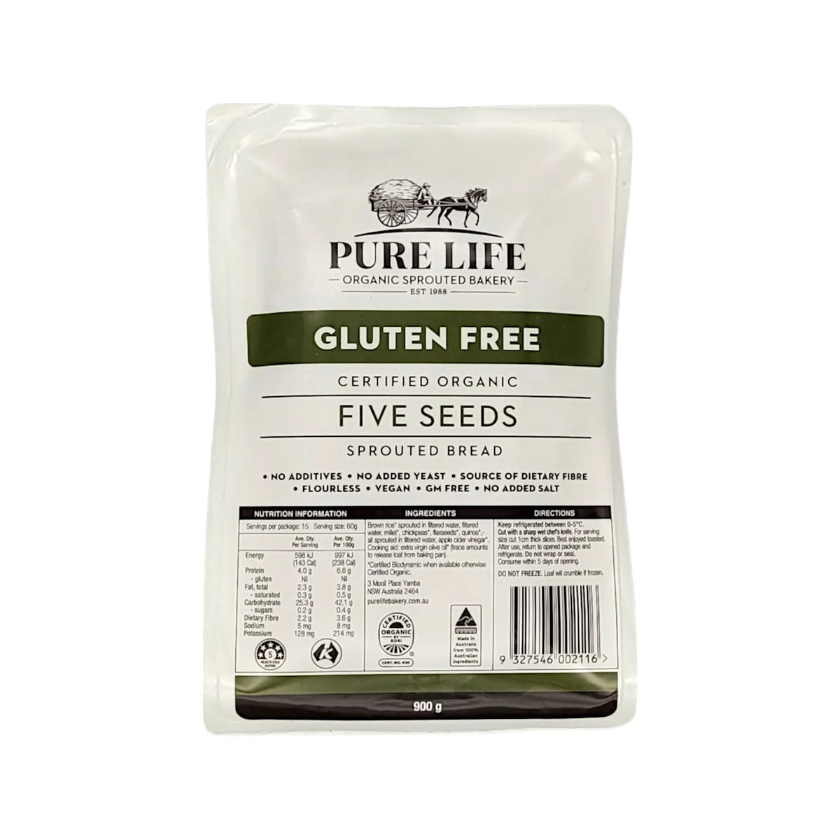 Pure Life - Sprouted 5 Seed (gf) 900g