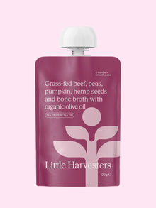 Little Harvest - Puree Pouch Grass-fed Beef Peas Pumpkin 120g