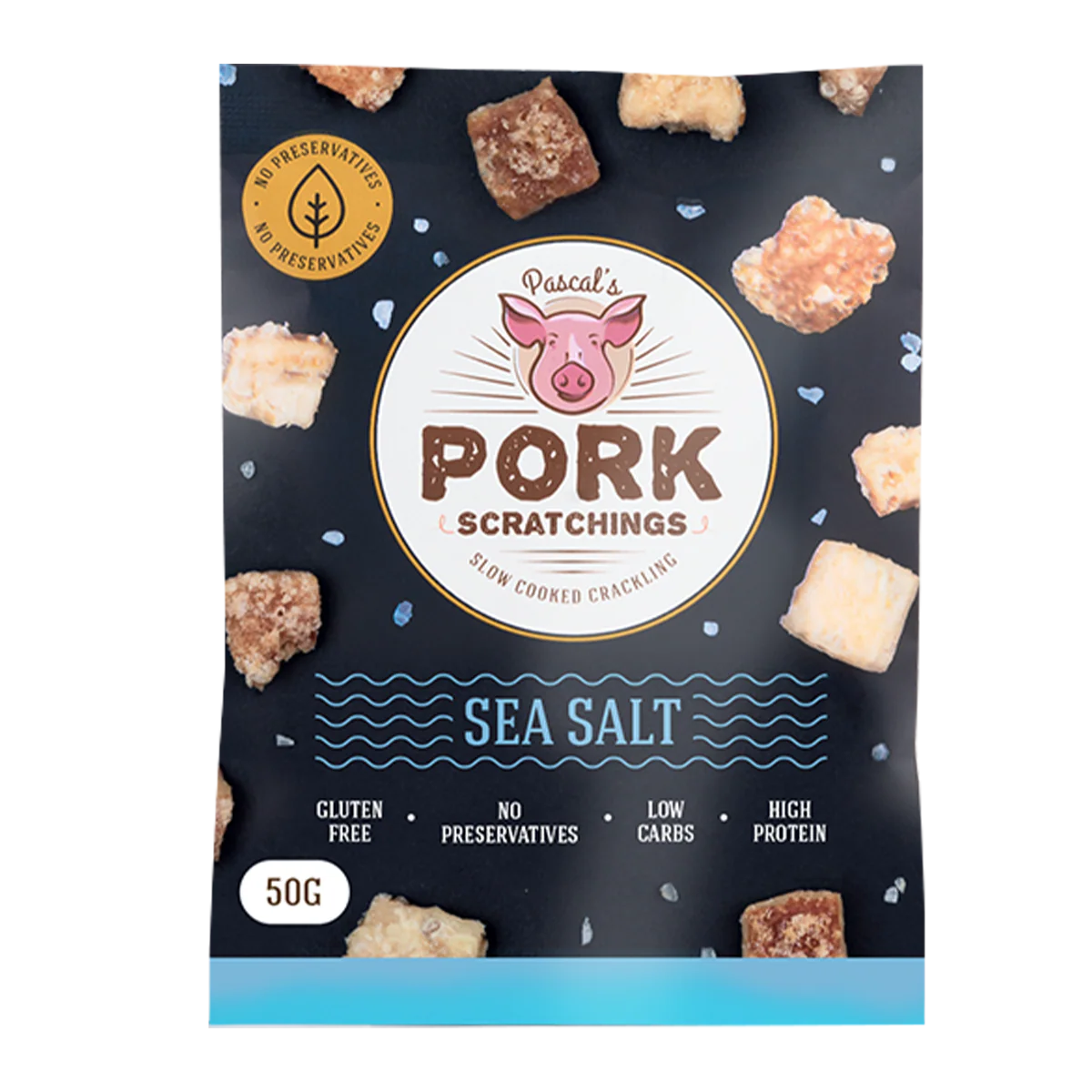 Pascal's Pork Scratchings - Sea Salt 50g