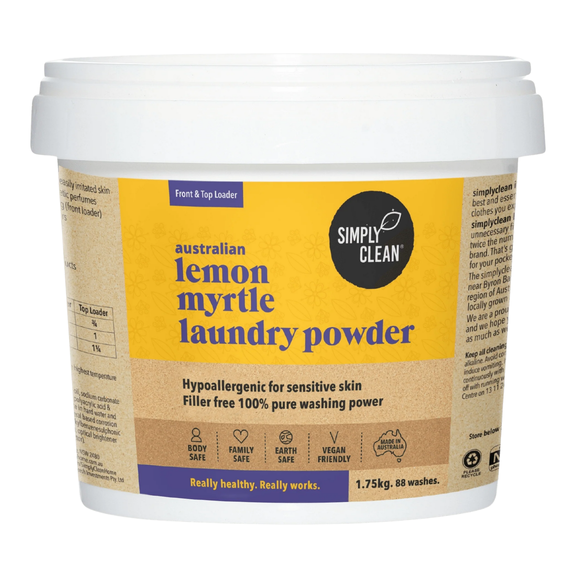 Simply Clean - Laundry Powder Lemon Myrtle 1.75kg