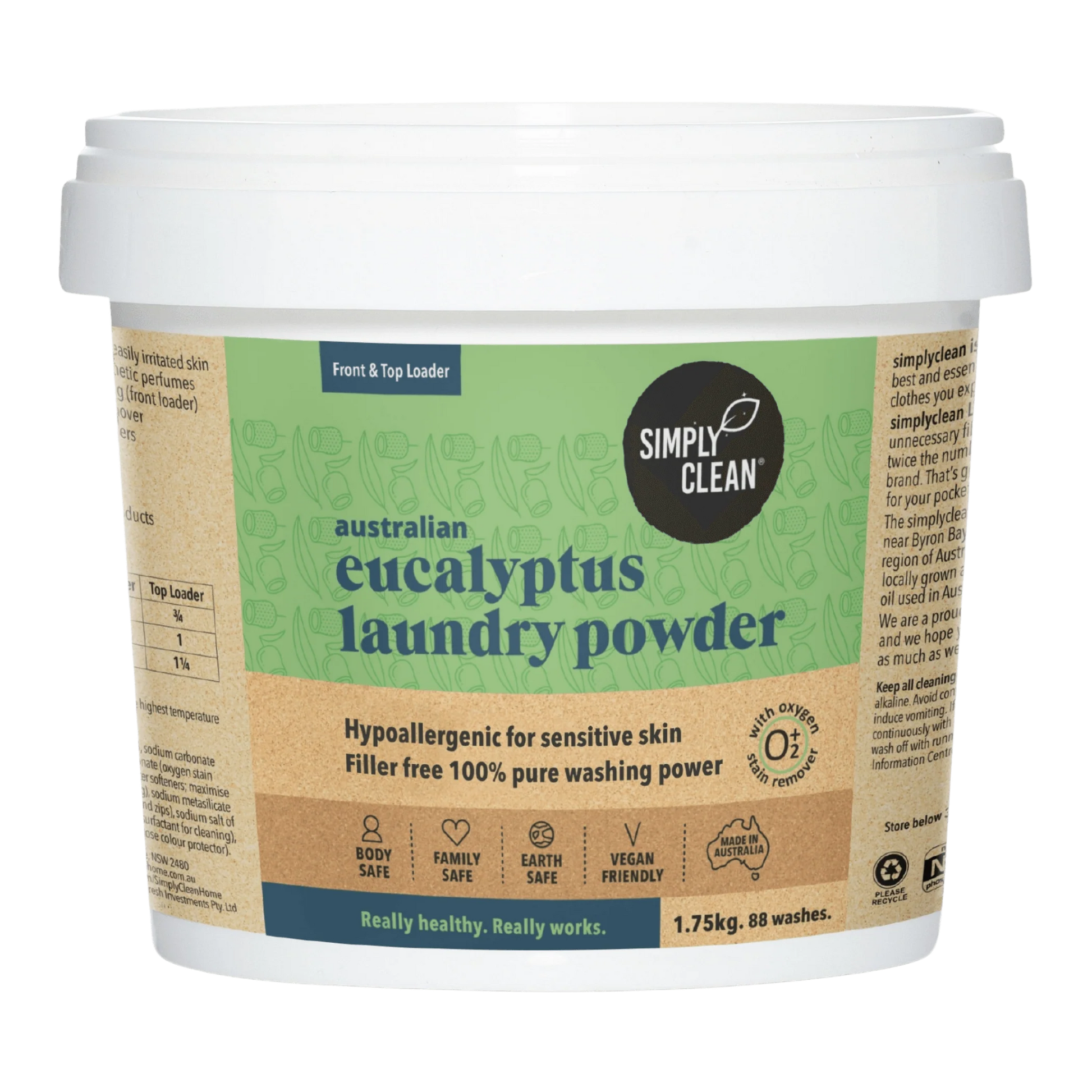Simply Clean - Laundry Powder Eucalyptus 1.75kg