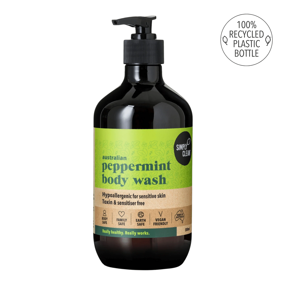 Simply Clean - Body Wash Peppermint 500ml
