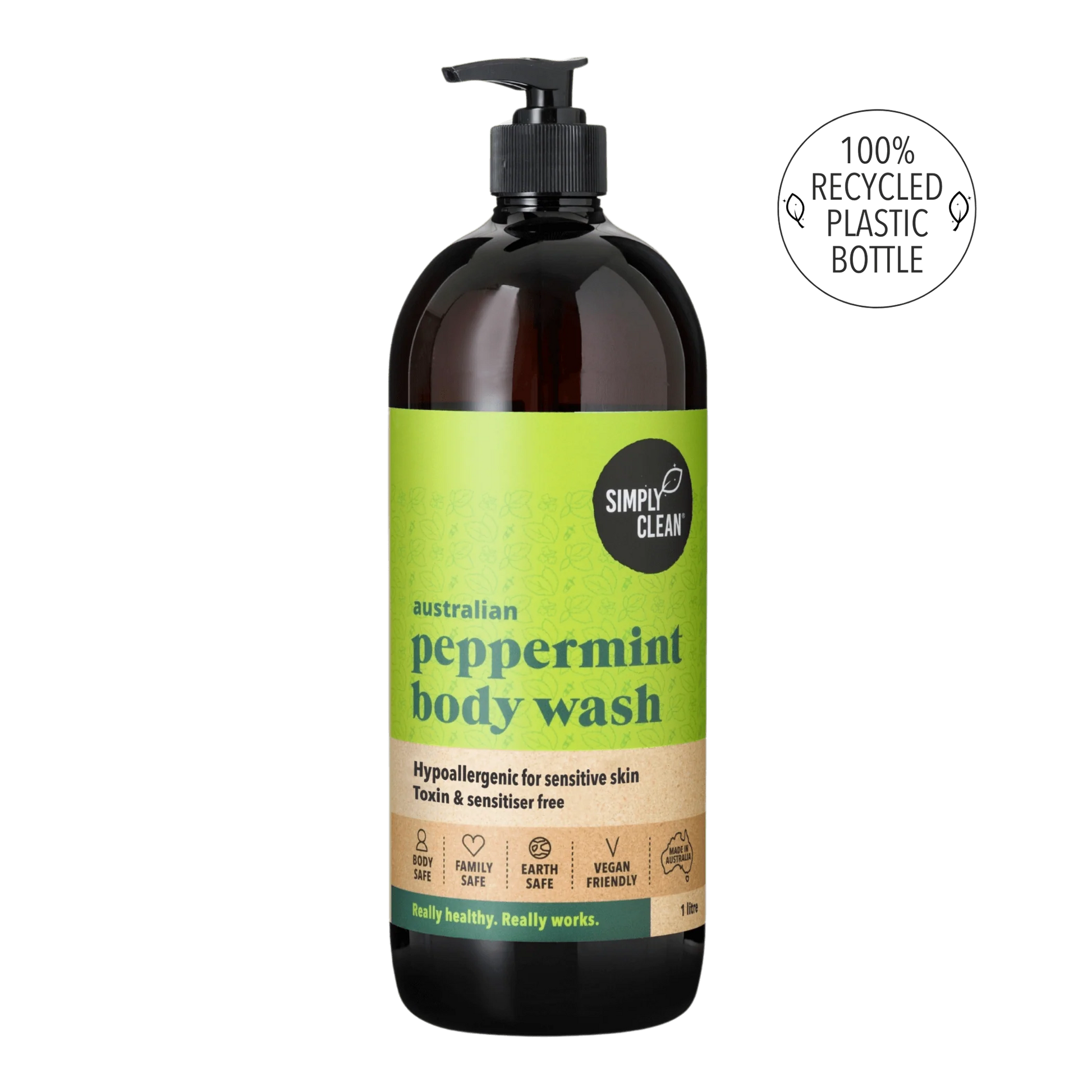 Simply Clean - Body Wash Peppermint R 1lt