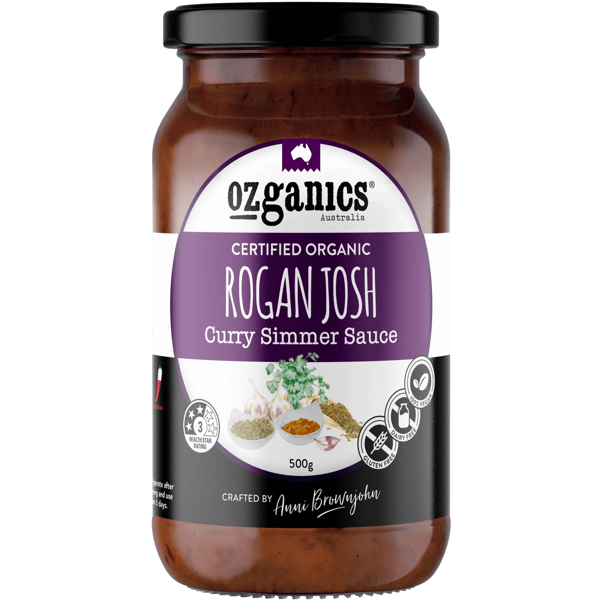 Ozganics - Rogan Josh Simmer Sauce 500g