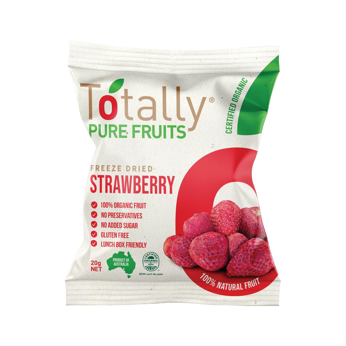 Totally Pure Fruits - Freeze Dried Strawberry 20g
