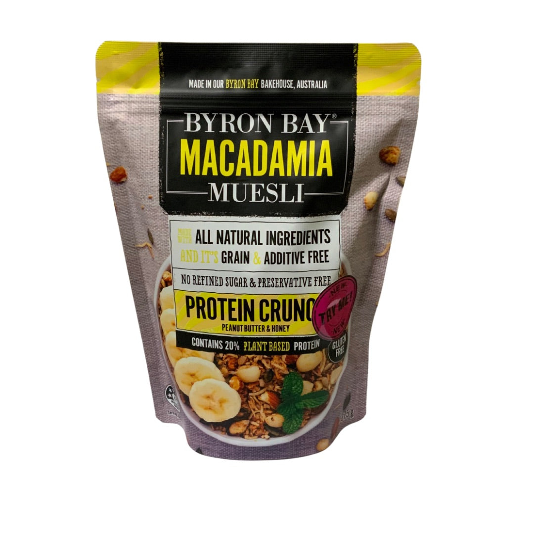 Byron Bay Macadamia Muesli - Protein Crunch G/free 375g