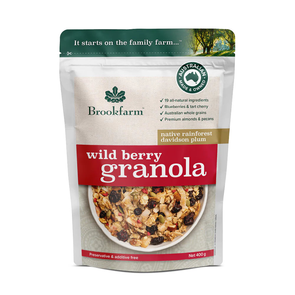 Brookfarm - Wild Berry Granola Native Rainforest Davidson Plum 400g
