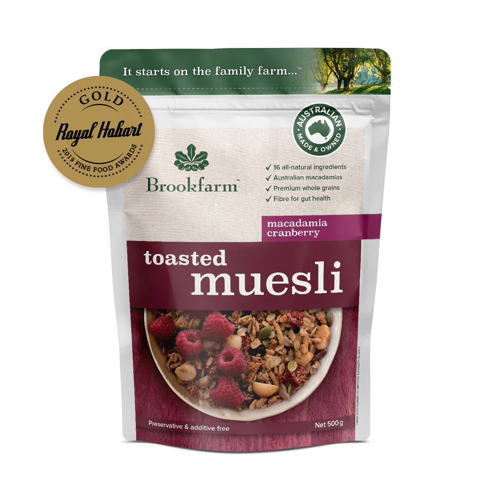 Brookfarm - Toasted Muesli Macadamia Cranberry 500g