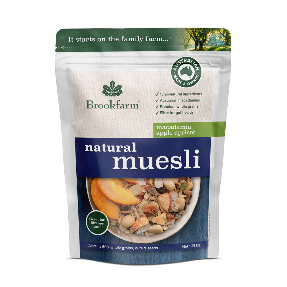 Brookfarm - Natural Muesli Macadamia Apple Apricot 500g