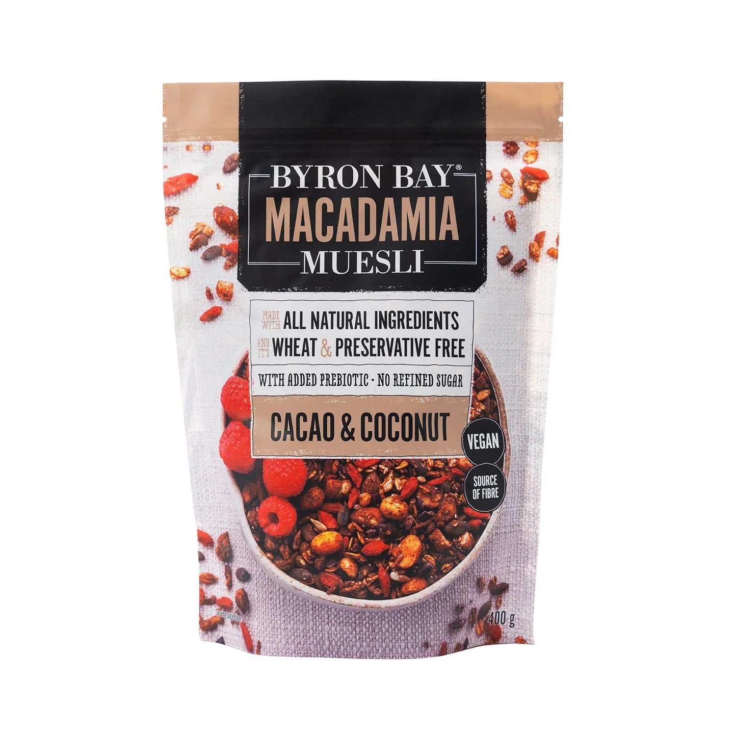 Byron Bay Macadamia Muesli - Granola Cacao And Coconut 400g