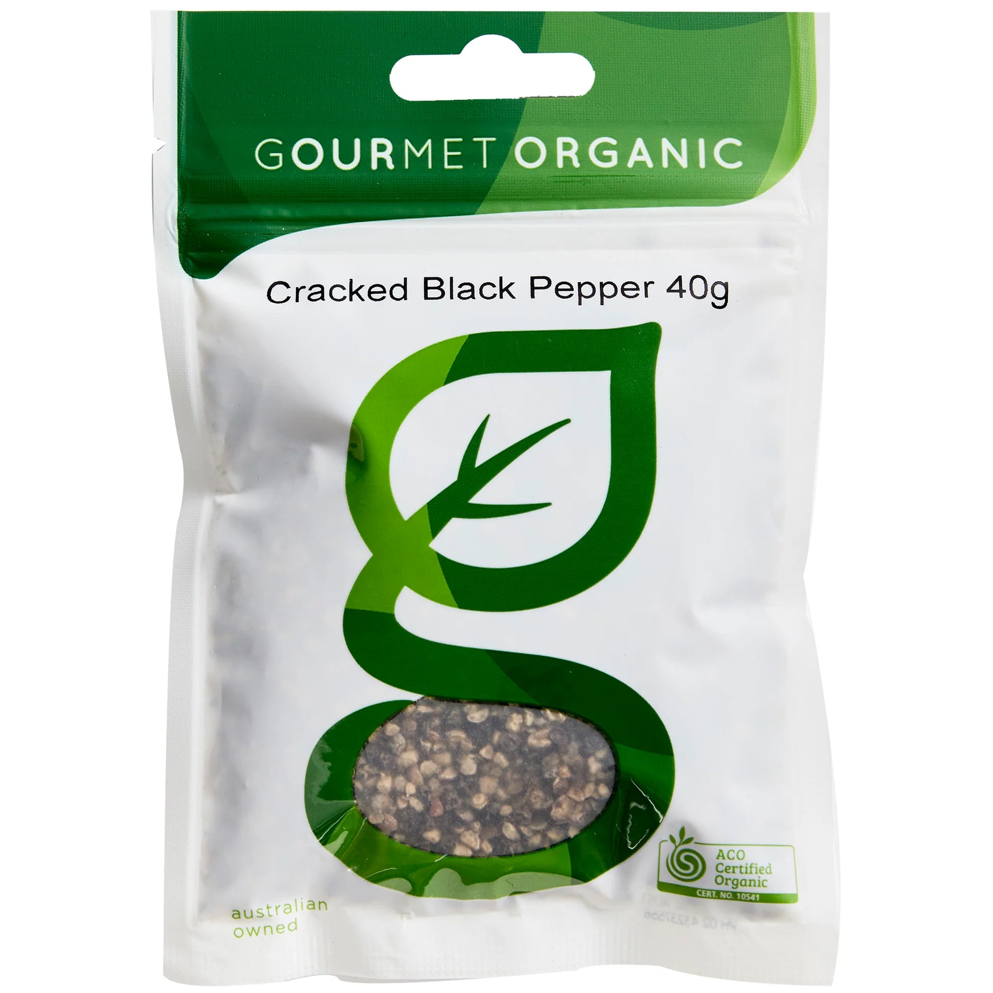 Gourmet Organics - Pepper Black Cracked 40g