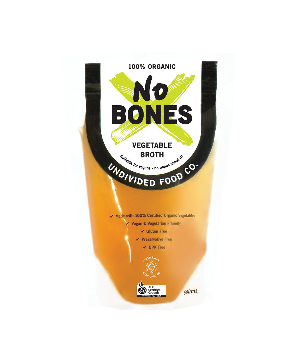 Undivided Food Co. - No Bones Broth Vegan 500ml