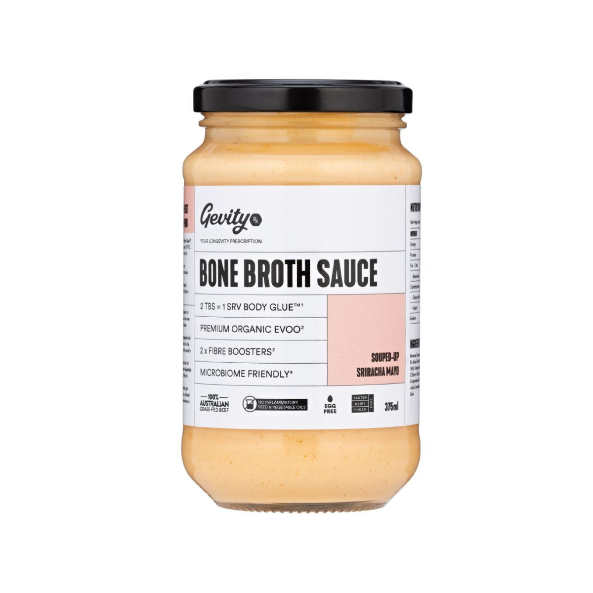 Gevity Rx Bone Broth - Sauce Mayo Sriracha 375ml