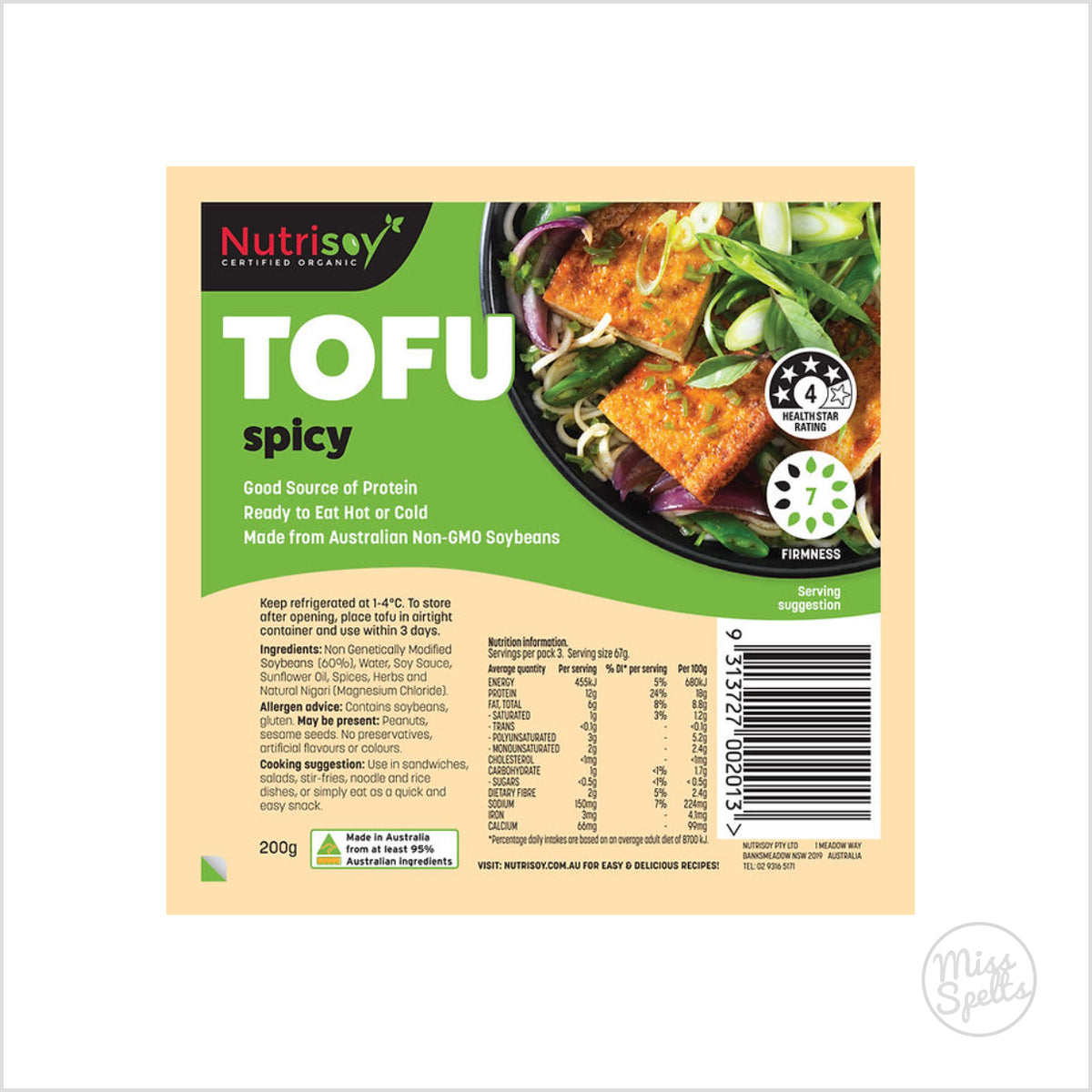 Nutri - Tofu Spicy Cutlets 200g