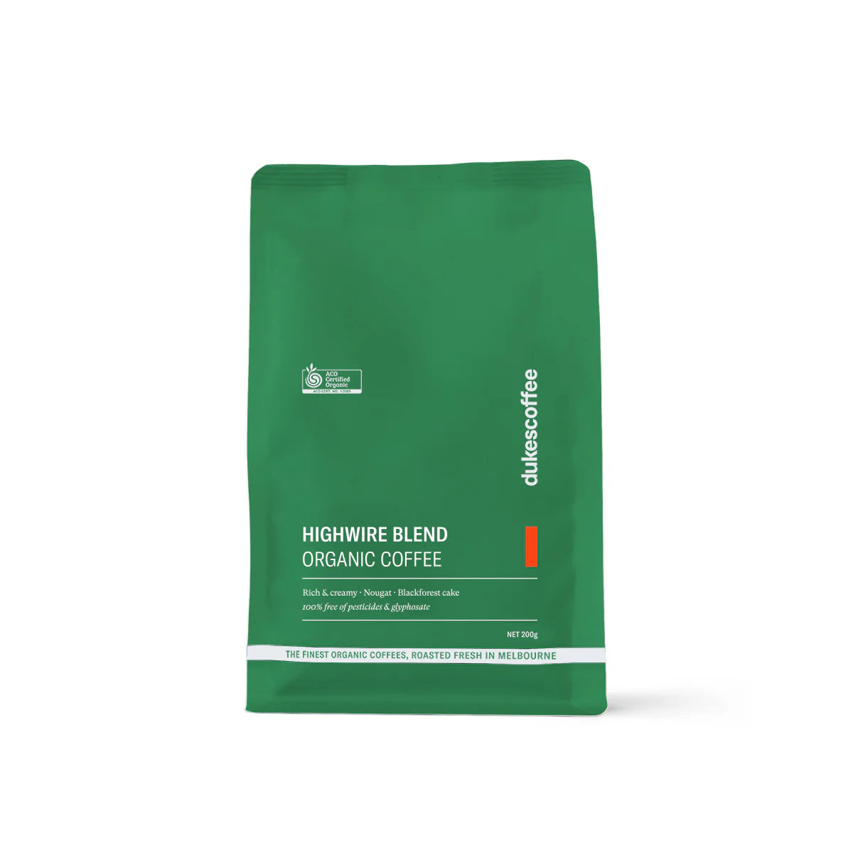 Dukes Coffee - Highwire Blend Organic Ground Espresso 200g
