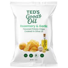 Ted's Good Oil - Olive Oil Potato Chip Rosemary Garlic 130g