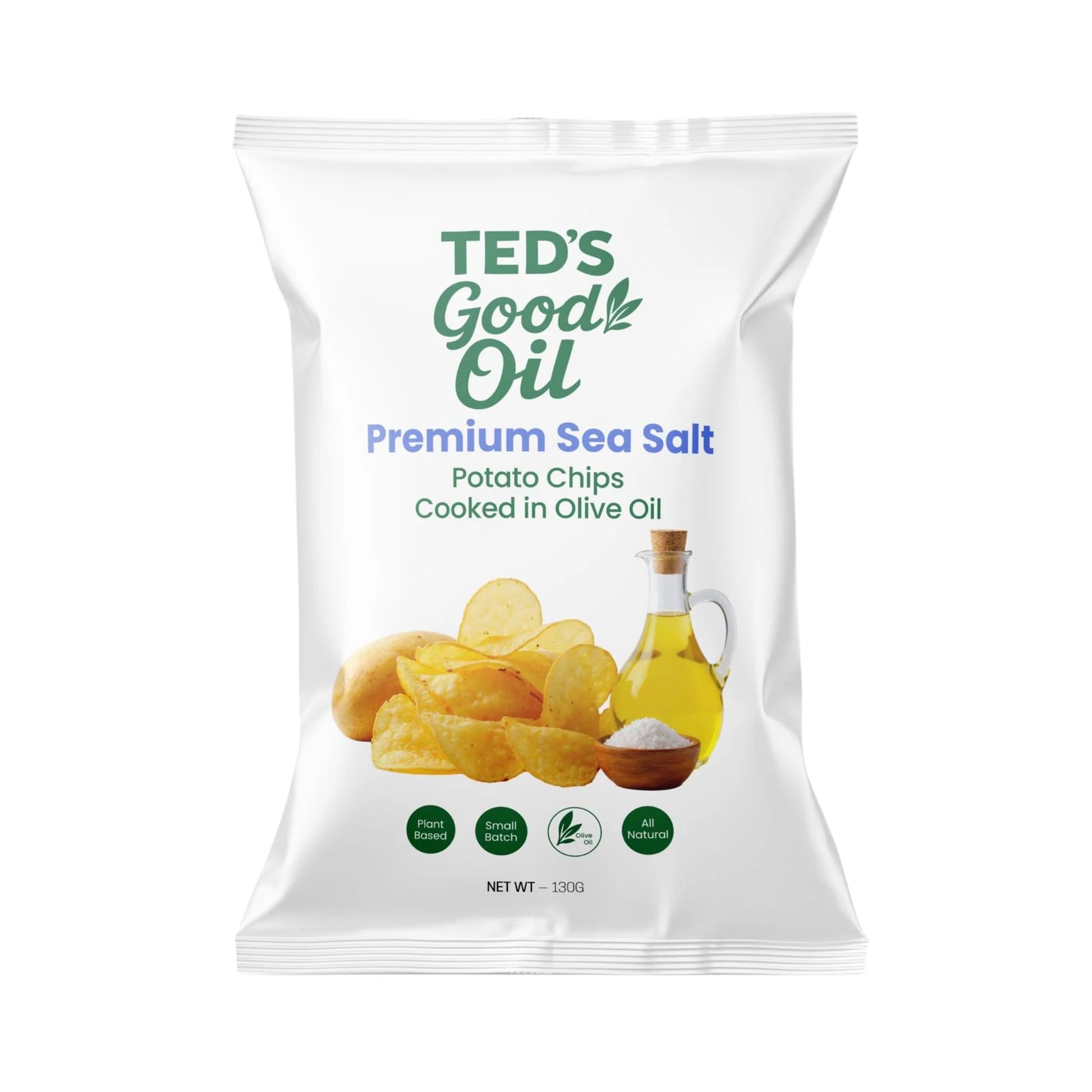 Ted's Good Oil - Olive Oil Potato Chip Sea Salt 130g
