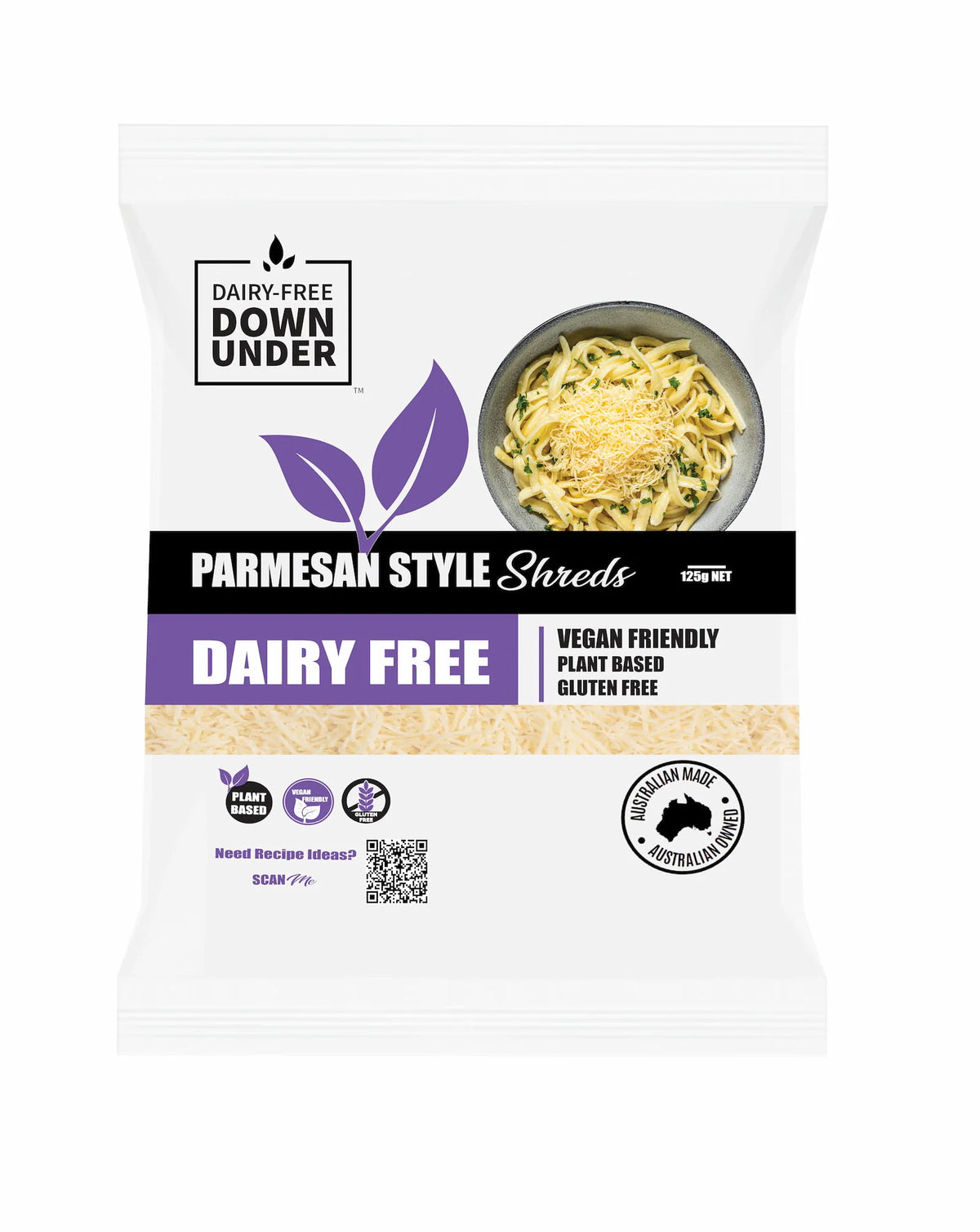 Dairy Free Down Under - Parmesan Style Shreds 125g