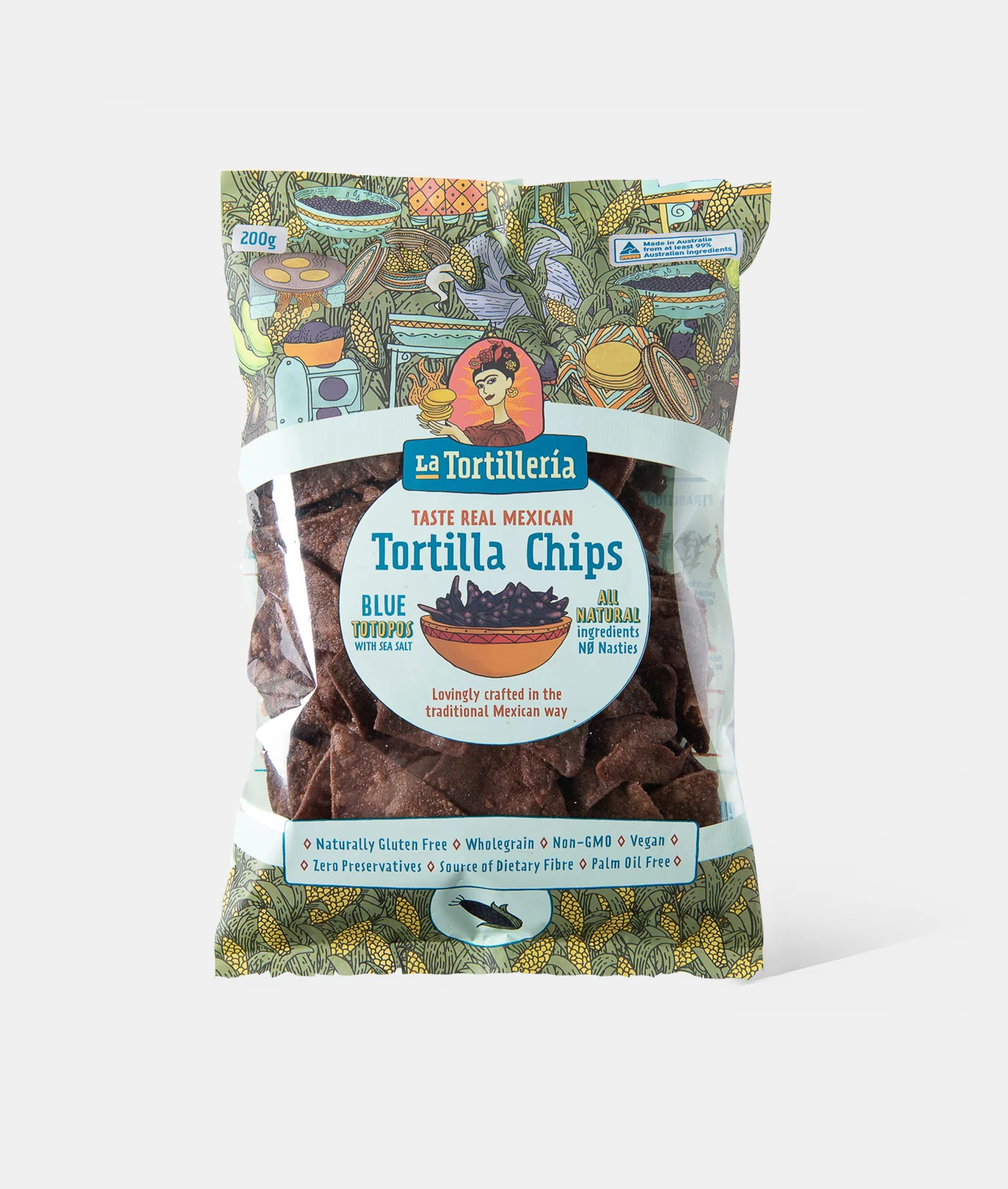 La Tortilleria - Blue Totopos Tortilla Corn Chips 200g