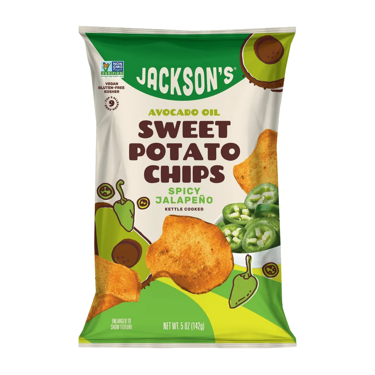 Jacksons - Spicy Jalepeno Sweet Potato Chips 142g
