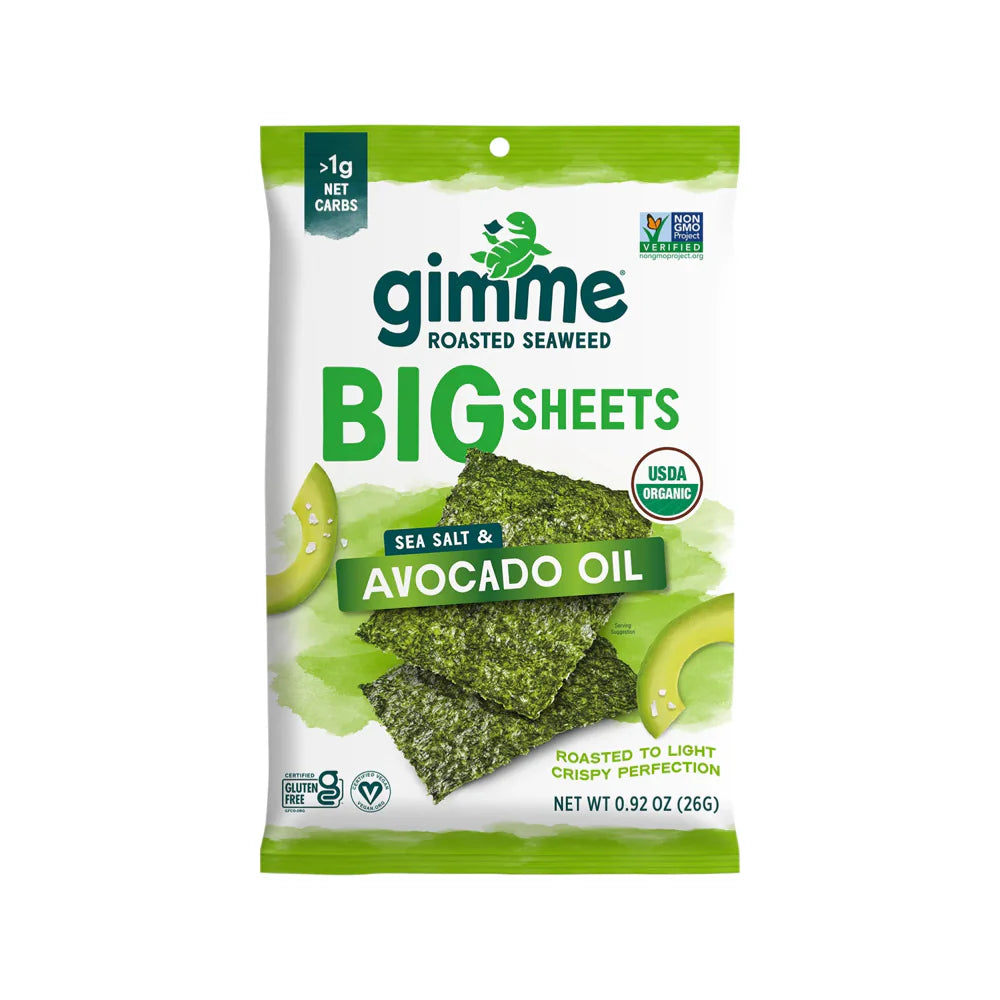 Gimme - Seaweed Sea Salt & Avocado Oil Big Sheets 26g