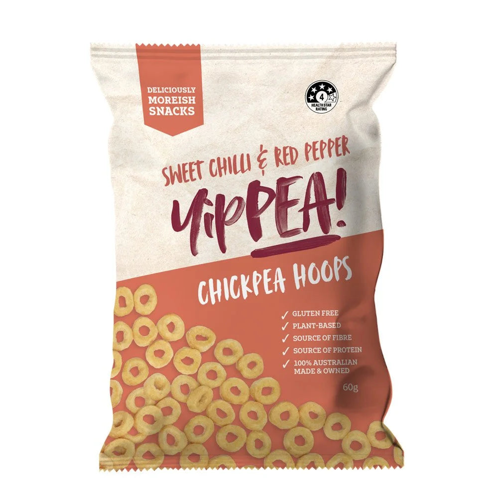 Get Farmed - Yippea Chickpea Puffs Sweet Chilli & Red Pepper 60g